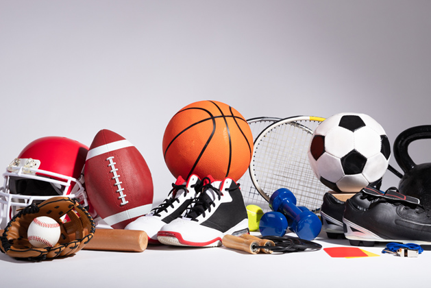 Different type of sport balls